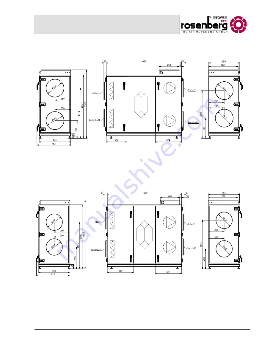 Rosenberg SupraBox COMFORT 1100H Operating Instructions Manual Download Page 10