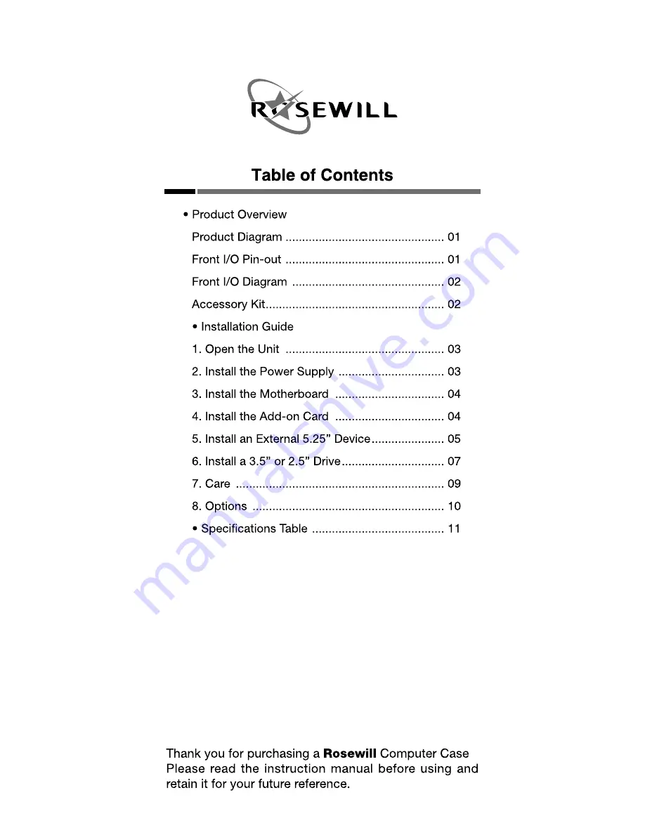 Rosewill MAGNETAR Скачать руководство пользователя страница 3