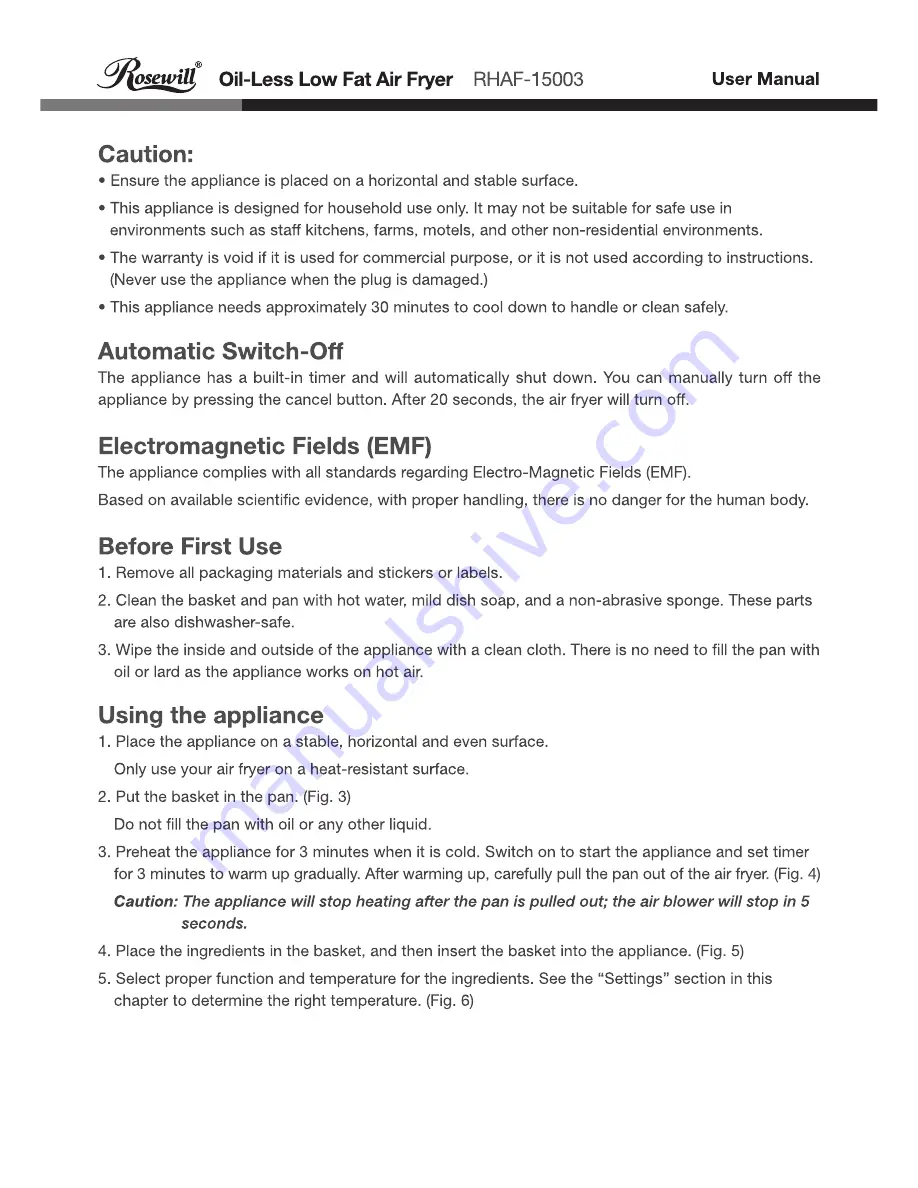 Rosewill RHAF-15003 User Manual Download Page 4