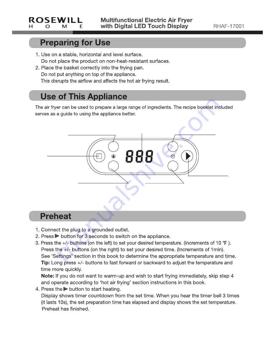 Rosewill RHAF-17001 User Manual Download Page 5