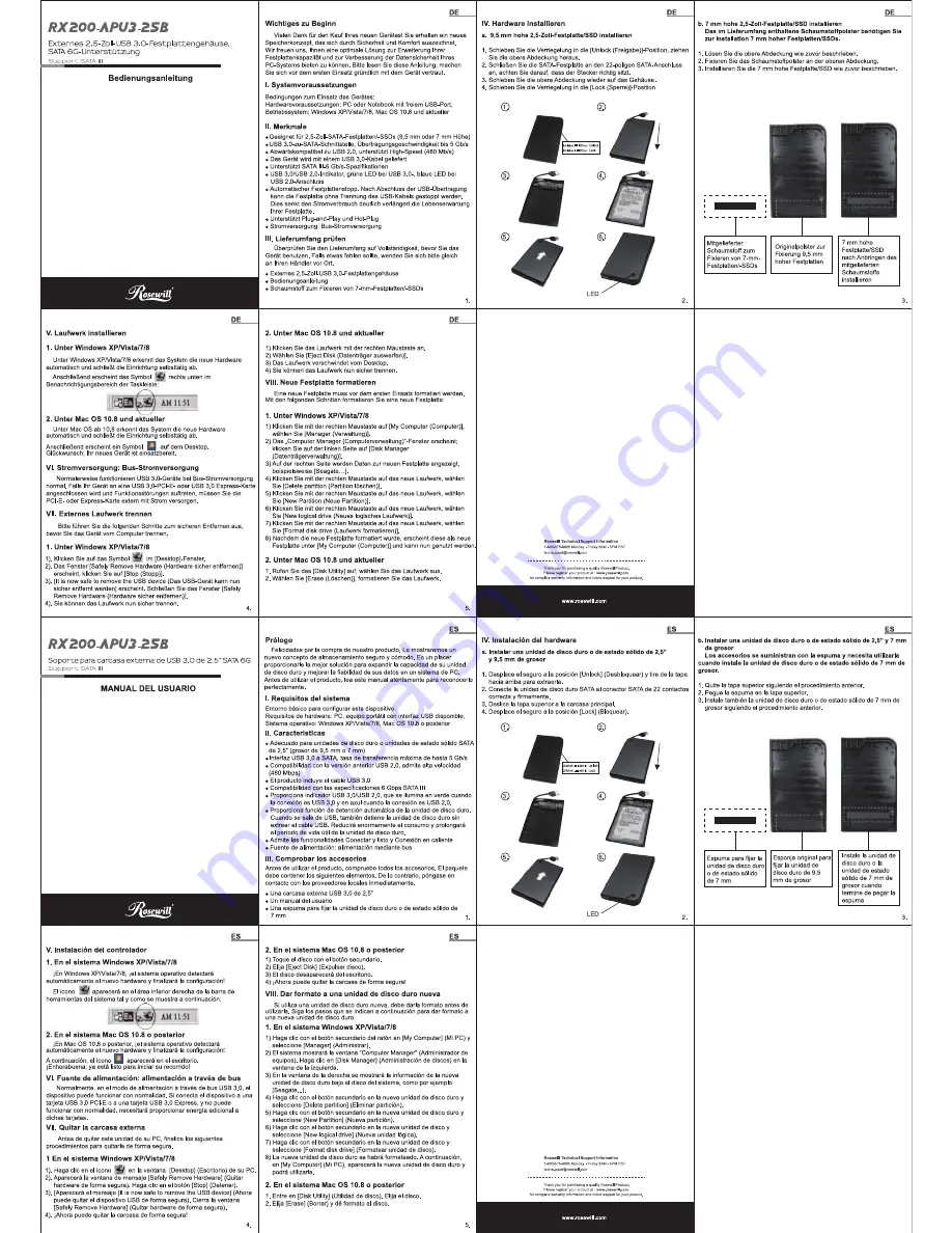 Rosewill RX-200-APU3-25B User Manual Download Page 2