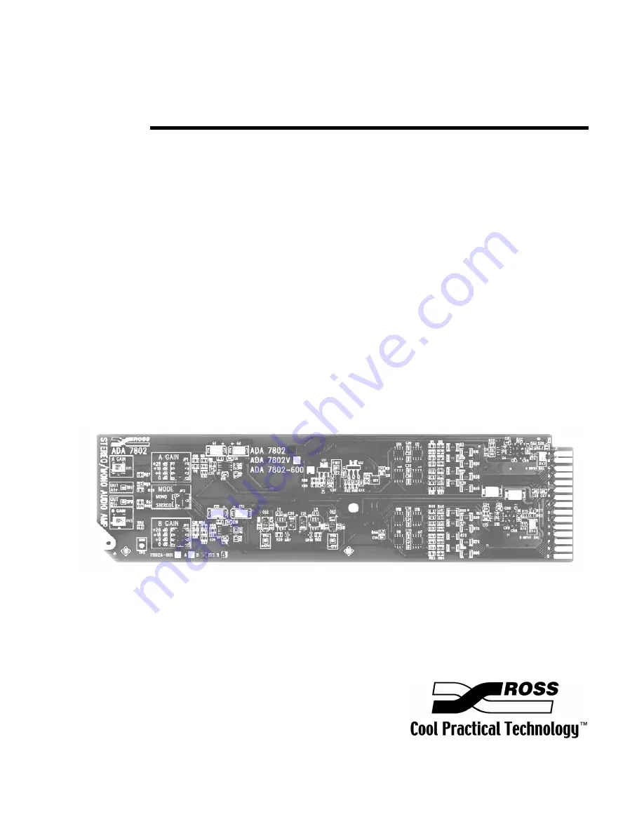 Ross ADA-7802 Скачать руководство пользователя страница 1