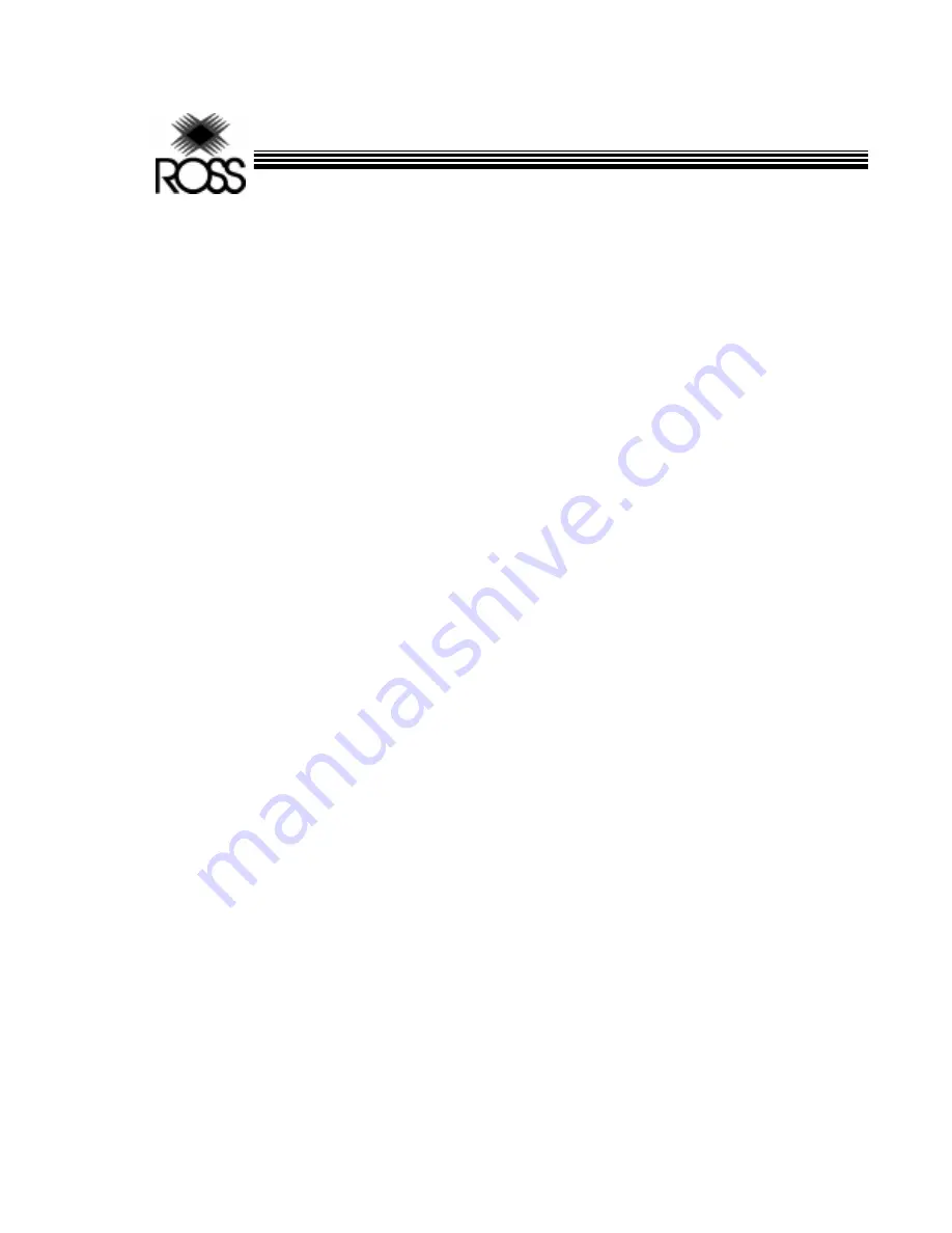 Ross CrossOver 6 Installation Manual Download Page 1