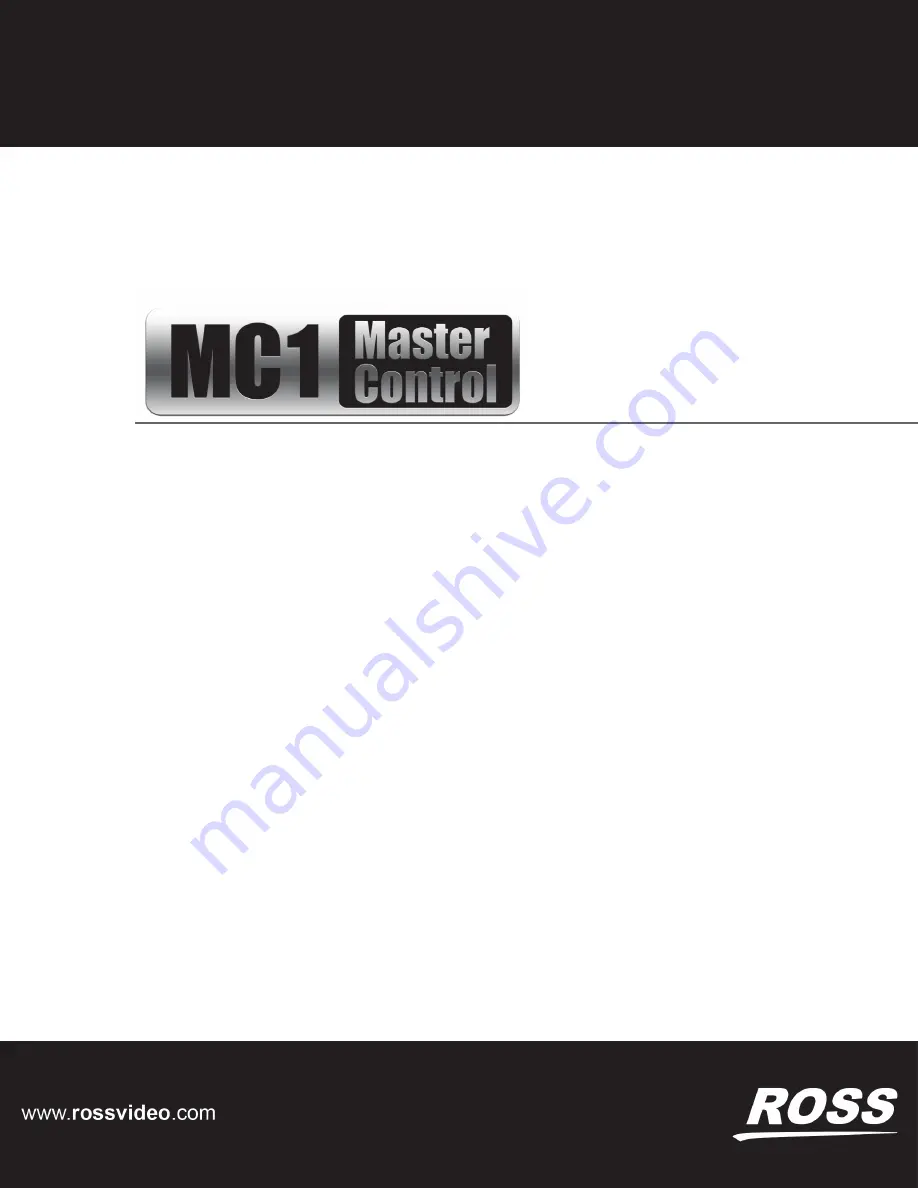 Ross Master Control MC1-PANEL-16 Скачать руководство пользователя страница 1