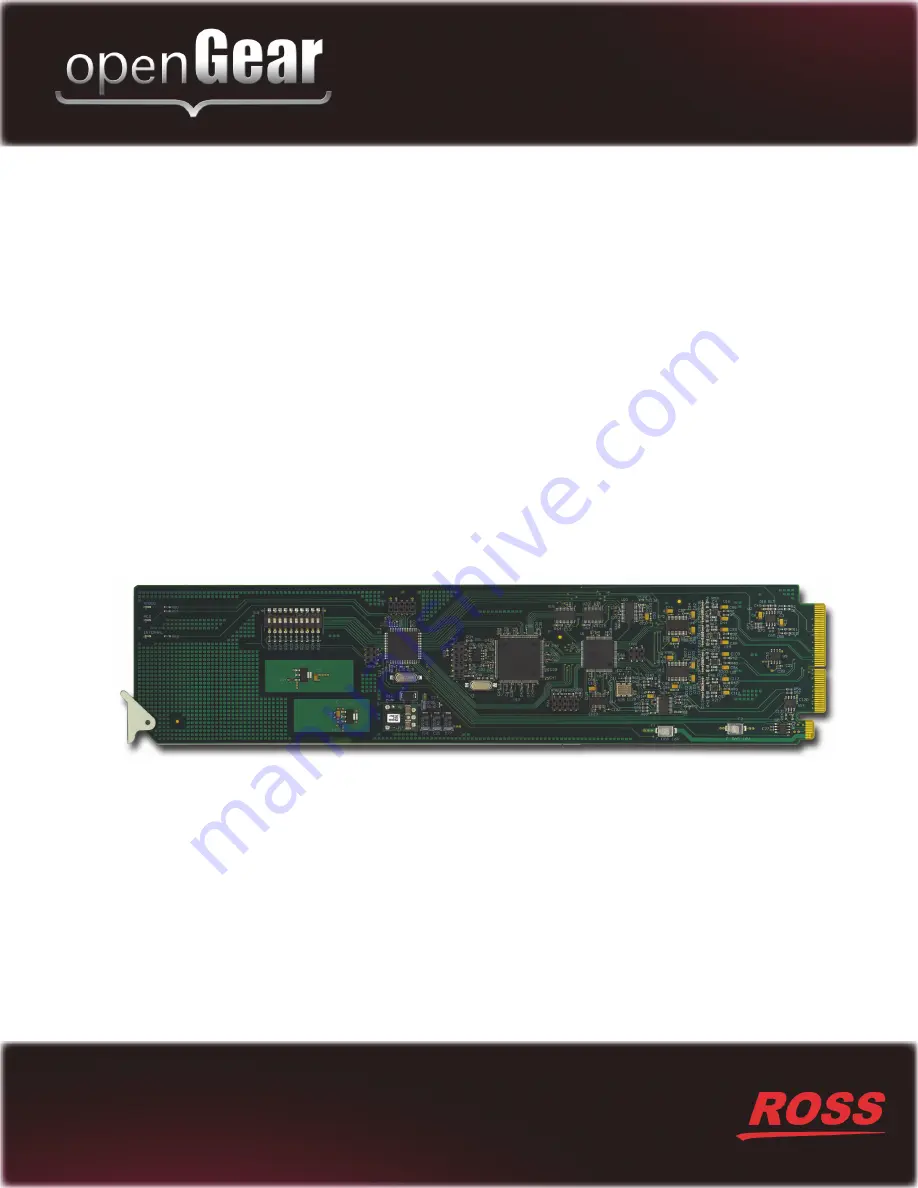 Ross openGear ADC-8434-A User Manual Download Page 1