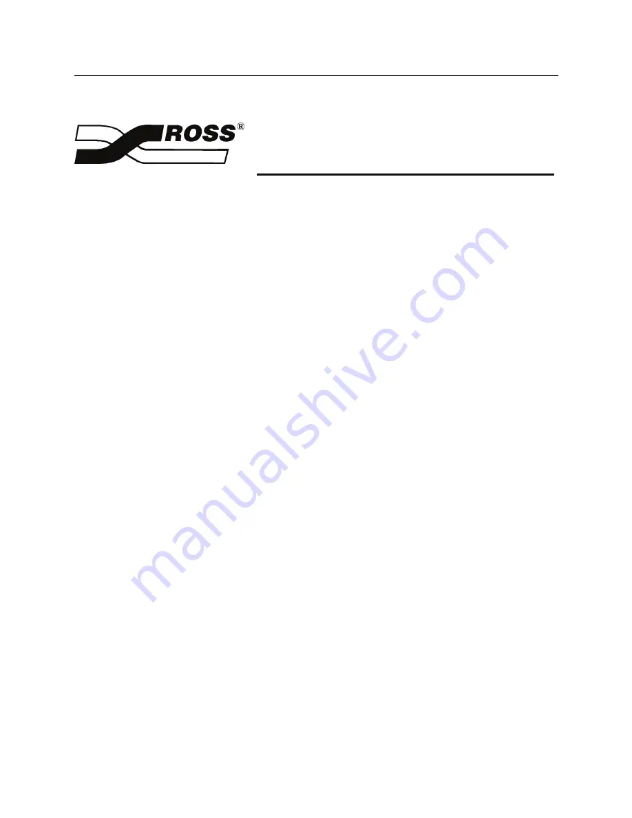 Ross SYNERGY 4000DR-003 Operation Manual Download Page 9