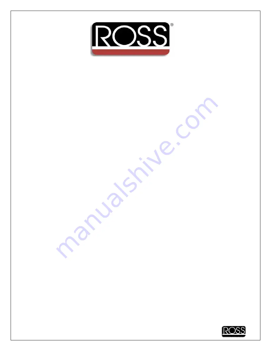 Ross TC700M Operator'S Manual Download Page 1