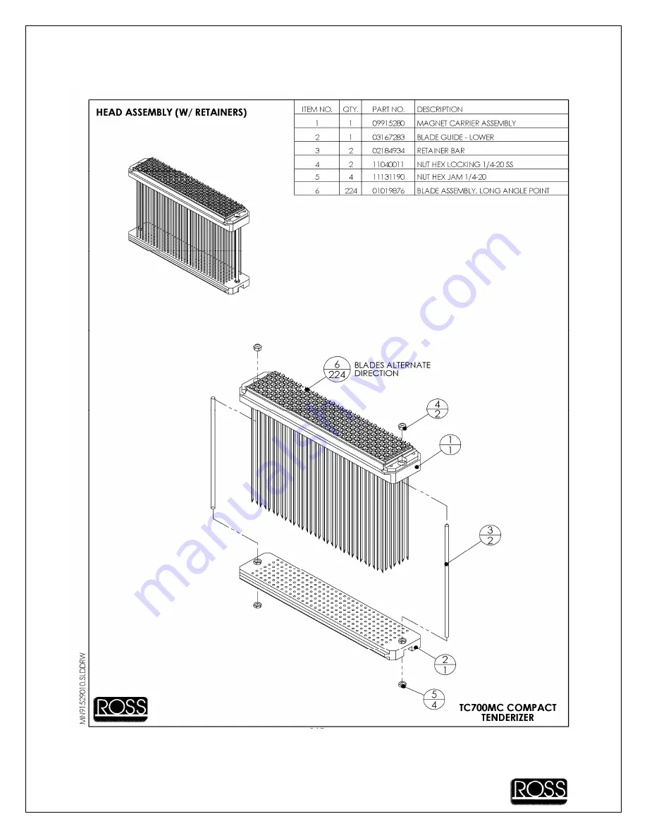 Ross TC700M Operator'S Manual Download Page 18