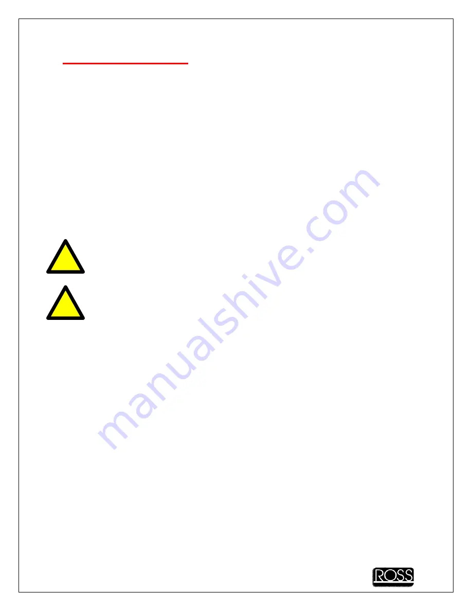 Ross TC700M Operator'S Manual Download Page 31