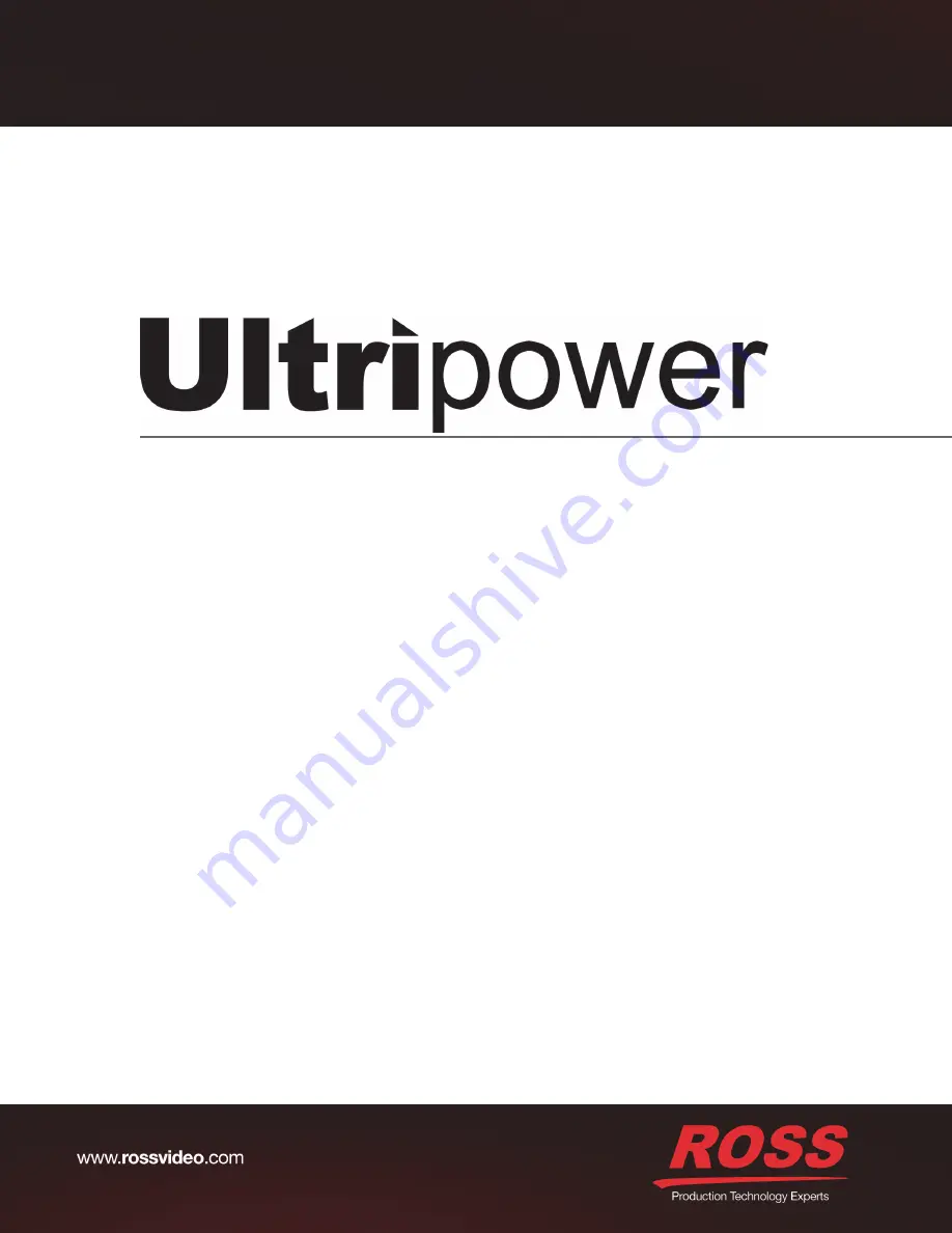 Ross Ultripower User Manual Download Page 1