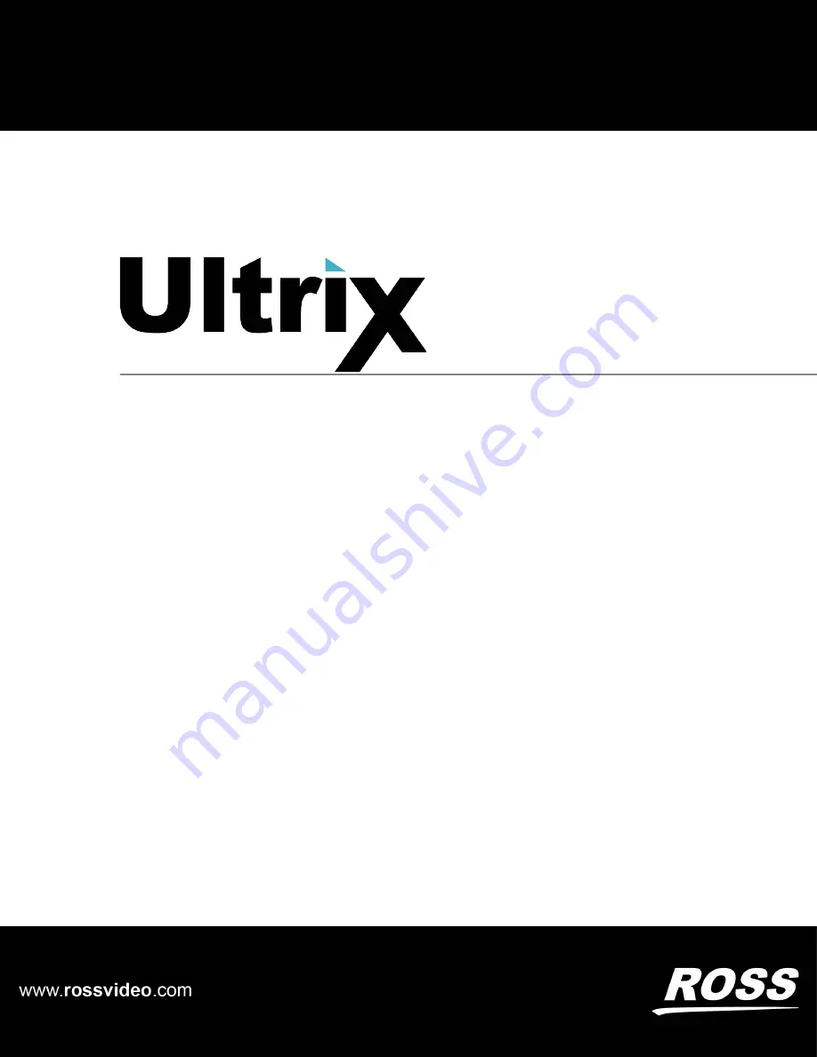 Ross Ultrix 2101DR-008-11 Скачать руководство пользователя страница 1