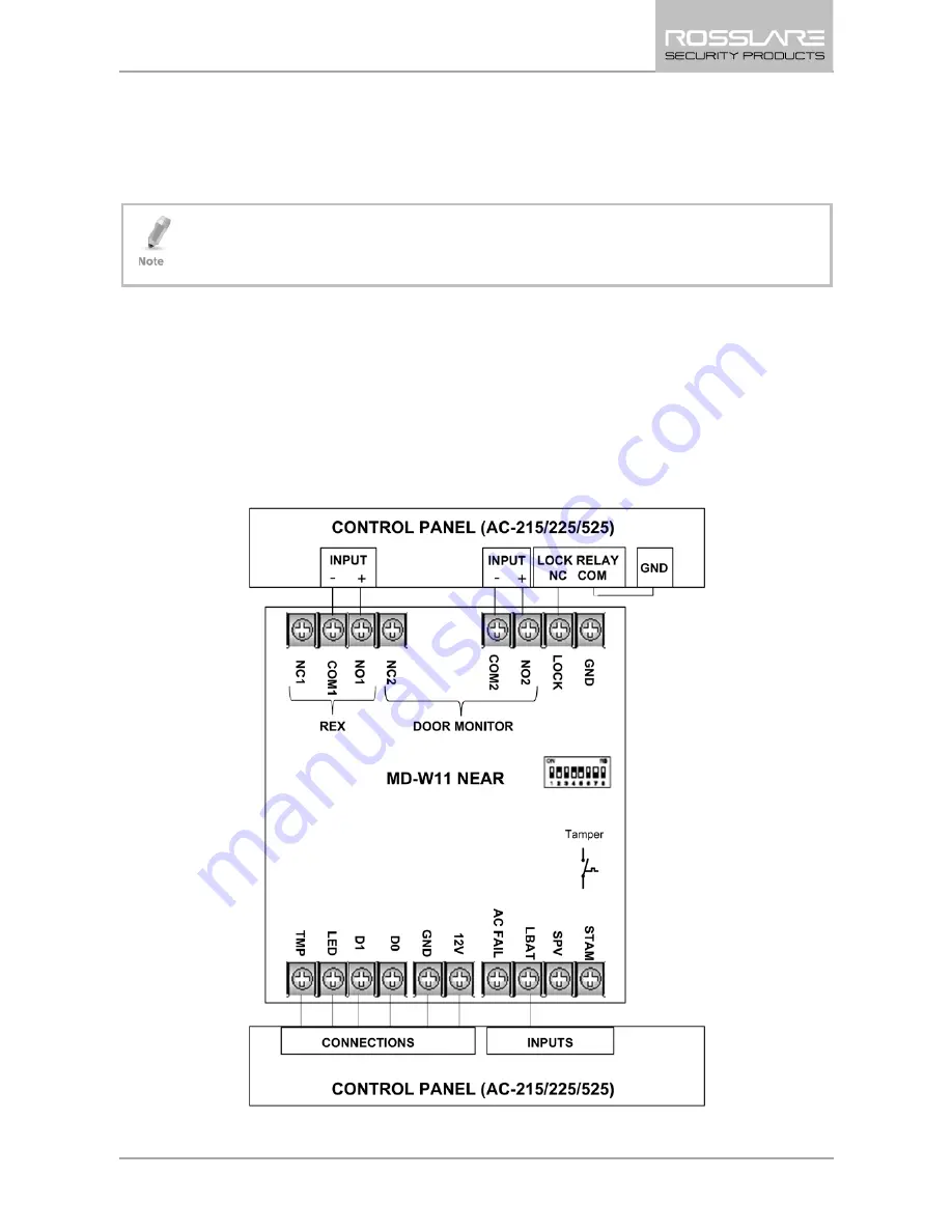 Rosslare MD-W11BP Installation Manual Download Page 15