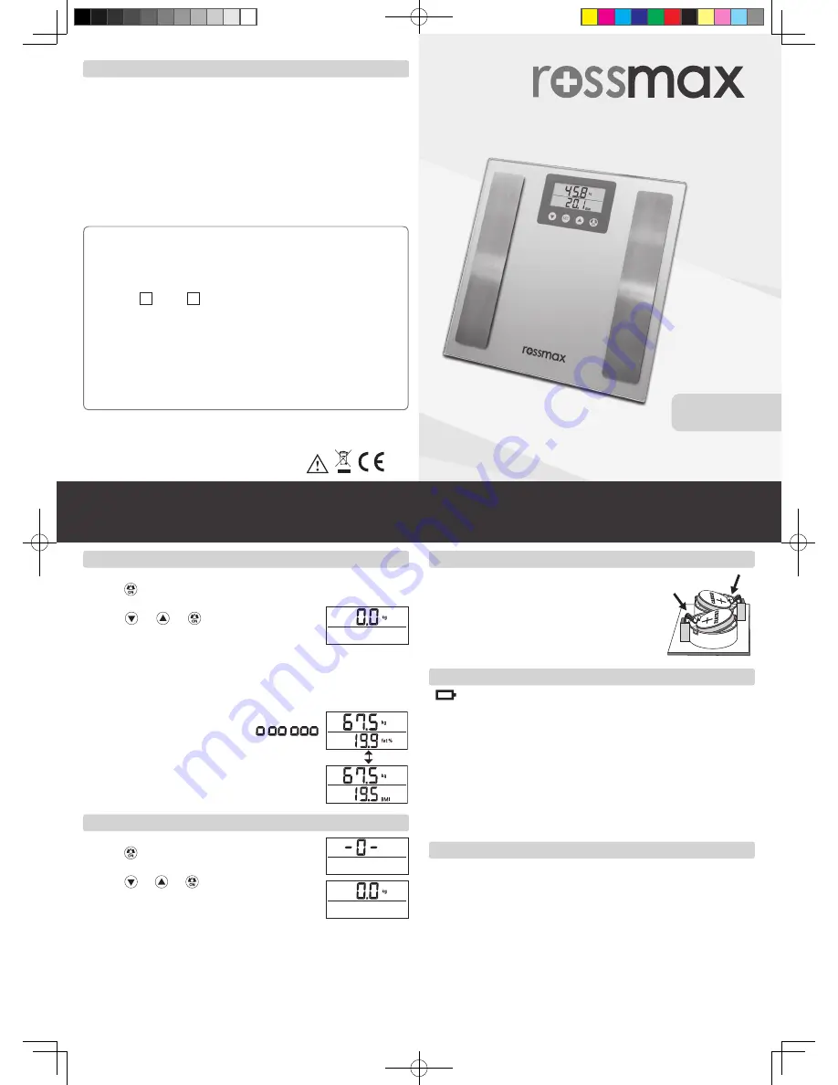 Rossmax WB220 Instruction Manual Download Page 1