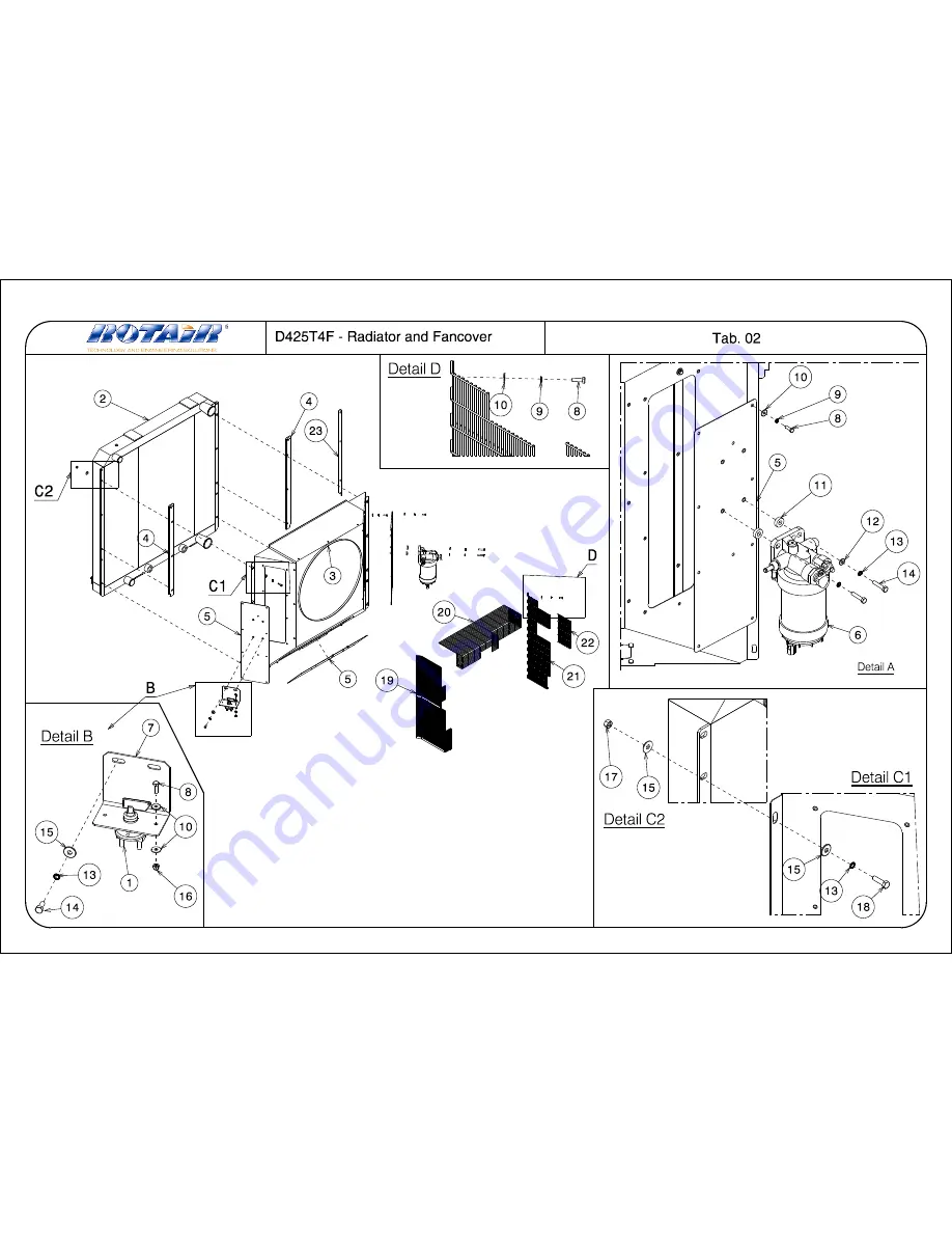 Rotair D425T4F Operating Maintenance Instructions & Part List Download Page 65