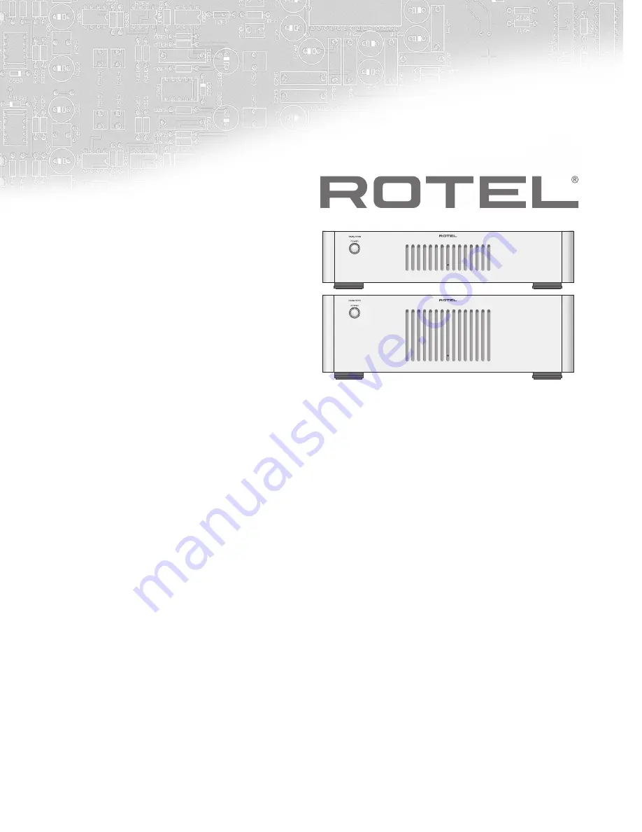 Rotel Five Channel Power Amplifier RMB-1565 Owner'S Manual Download Page 1