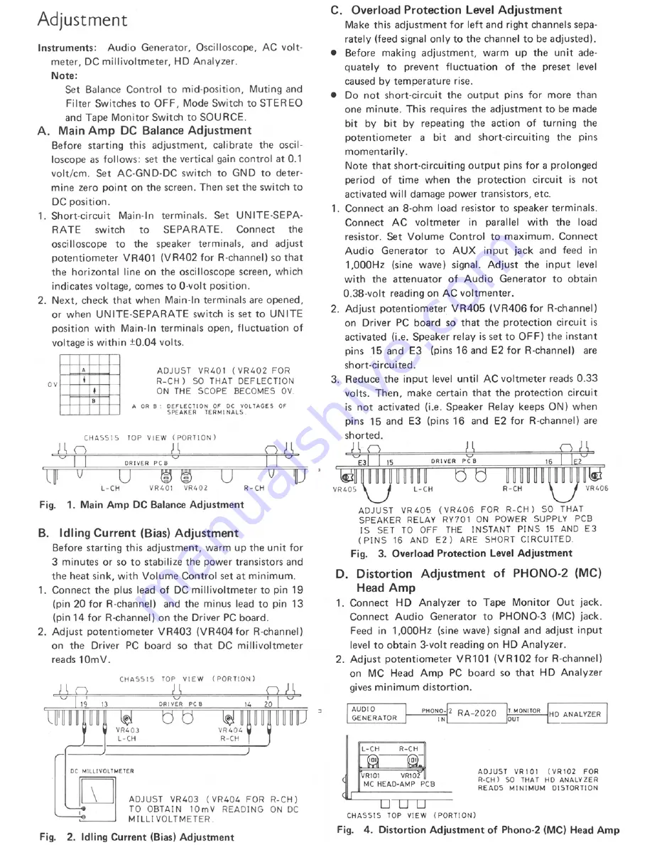 Rotel RA-2020 Technical Manual Download Page 3