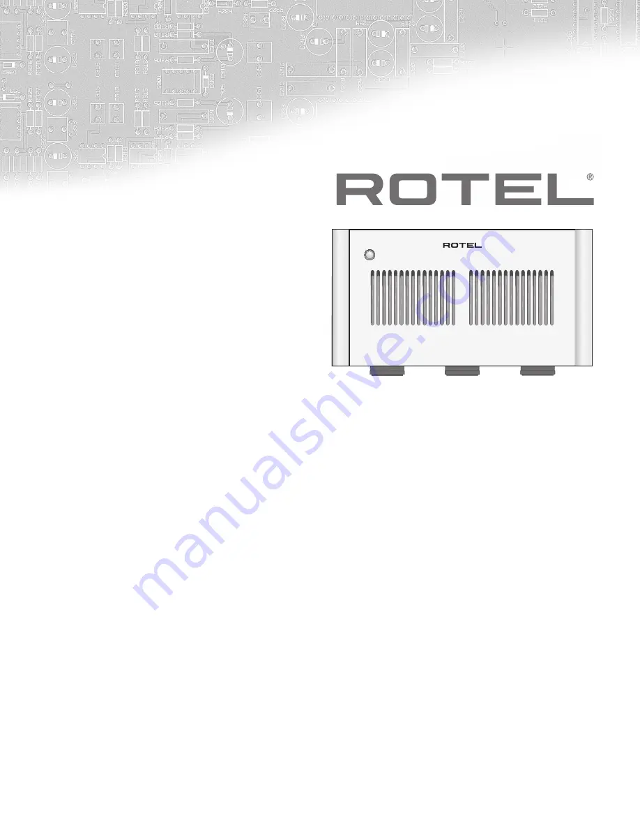 Rotel RB-1590 Owner'S Manual Download Page 1