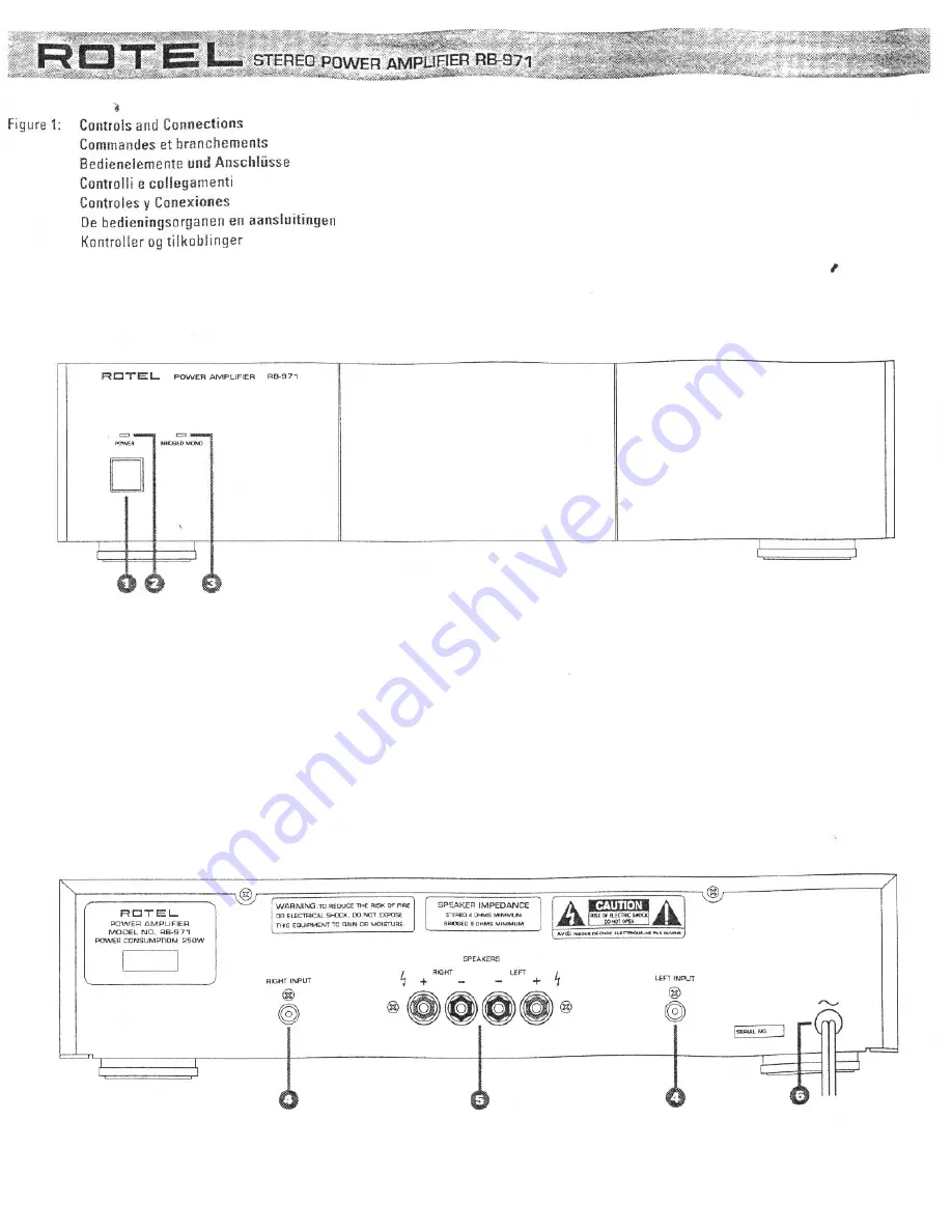 Rotel RB-971MKII Owner'S Manual Download Page 6