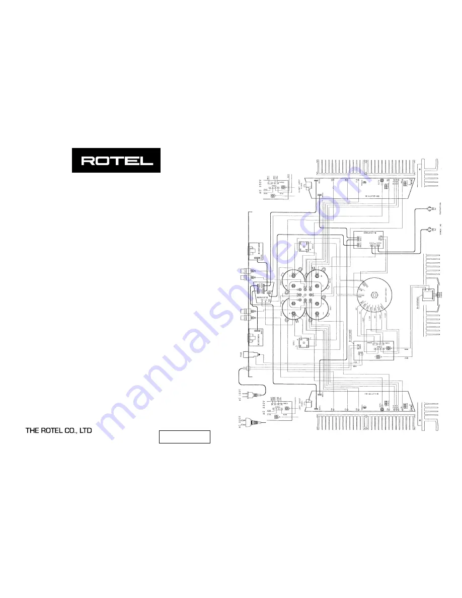 Rotel RB-991 Technical Manual Download Page 1