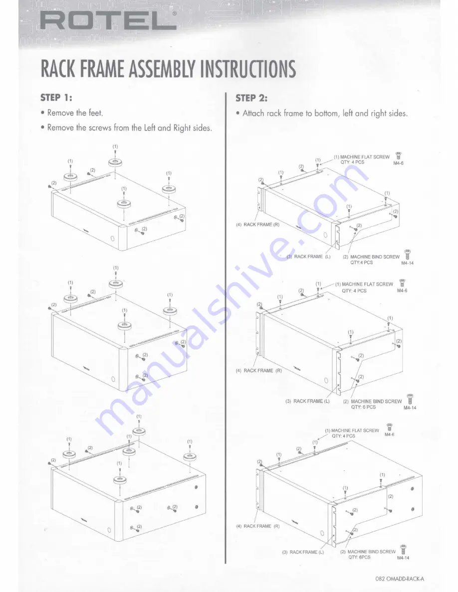 Rotel RMB-1504 Owner'S Manual Download Page 14