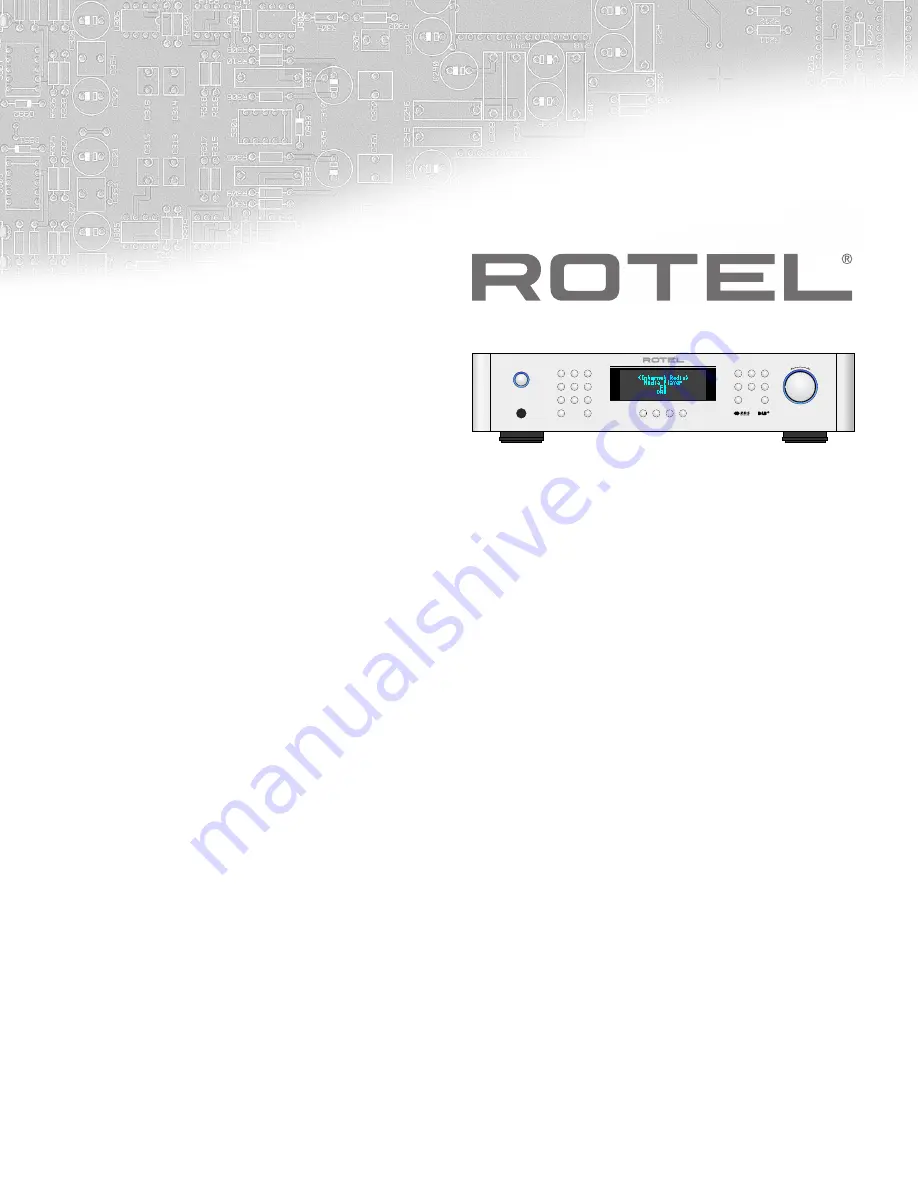 Rotel RT-1570 Owner'S Manual Download Page 1