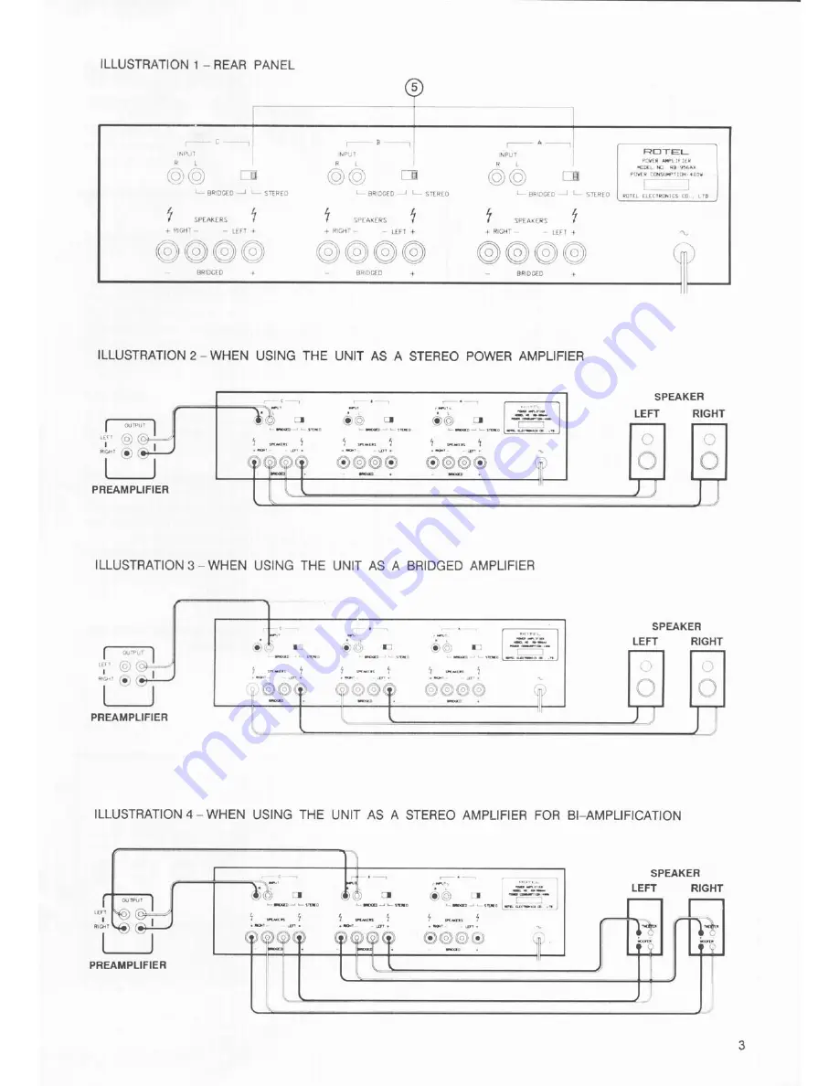 Rotel Six Channel Power Amplifier RB-956AX Скачать руководство пользователя страница 5