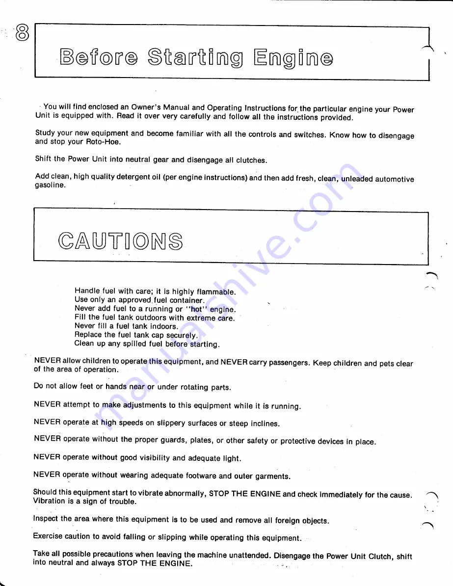 Roto-Hoe 910-3 Assembly And Operations Instructions, Parts Manual Download Page 11