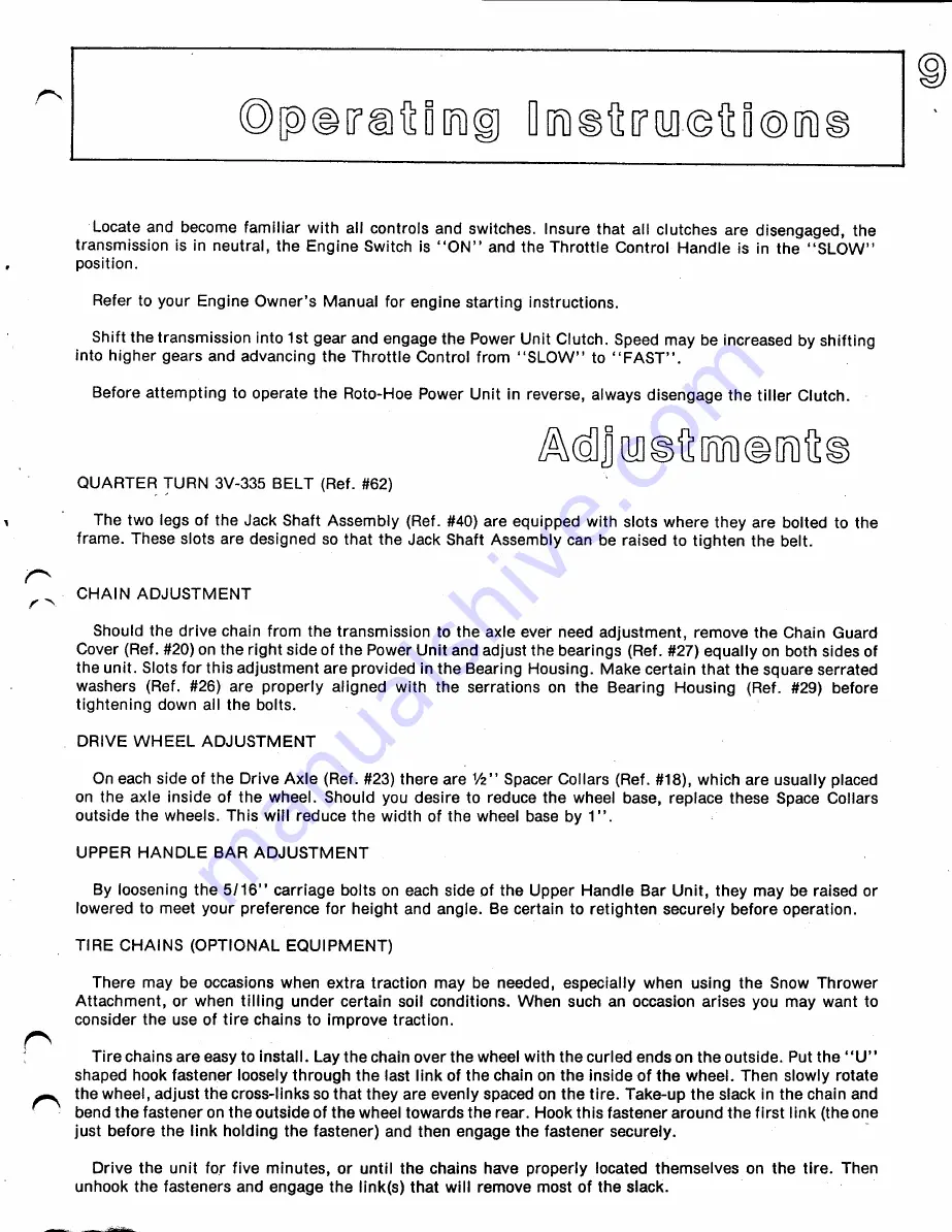 Roto-Hoe 910-3 Assembly And Operations Instructions, Parts Manual Download Page 12