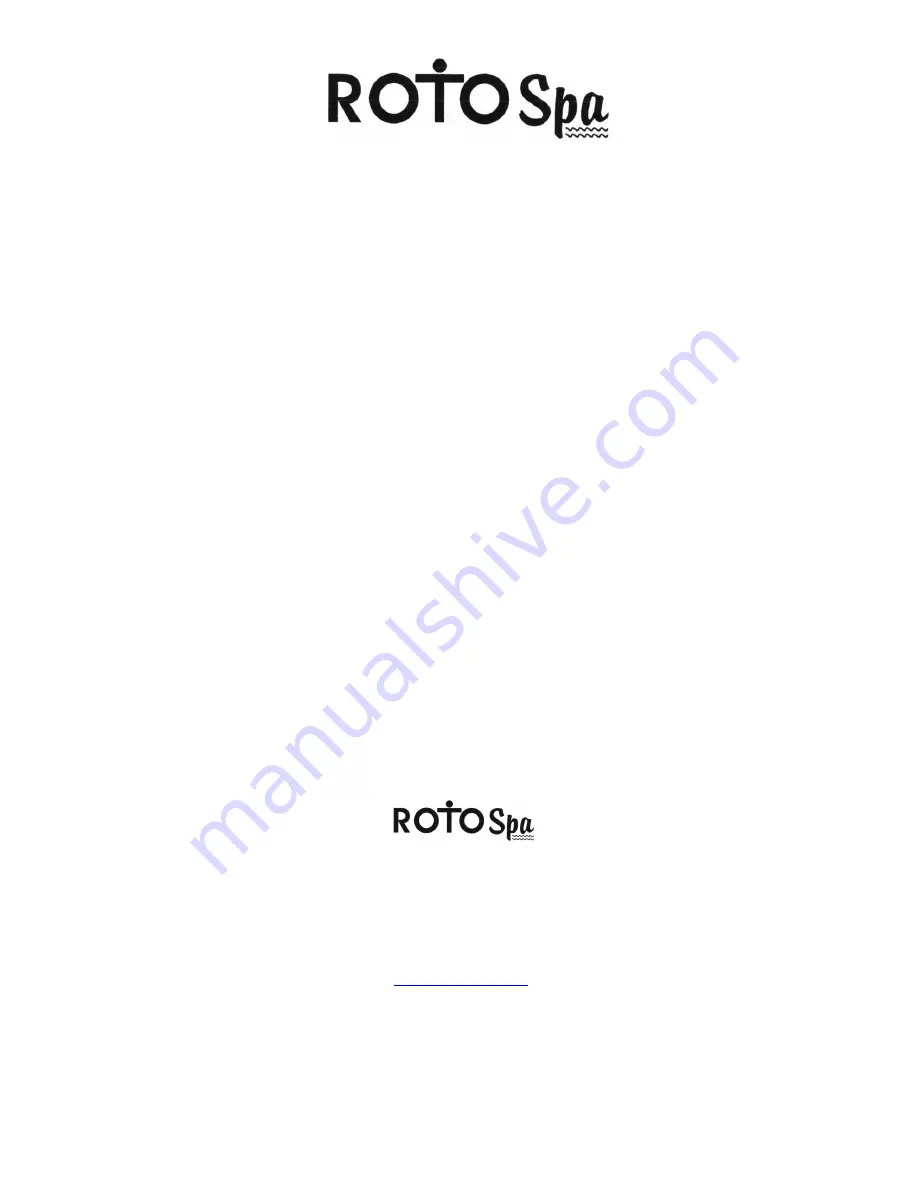 Roto Spa RSO1 Owner'S Manual Download Page 1