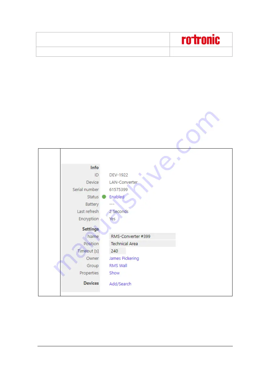 Rotronic RMS-CONVERTER Manual Download Page 65