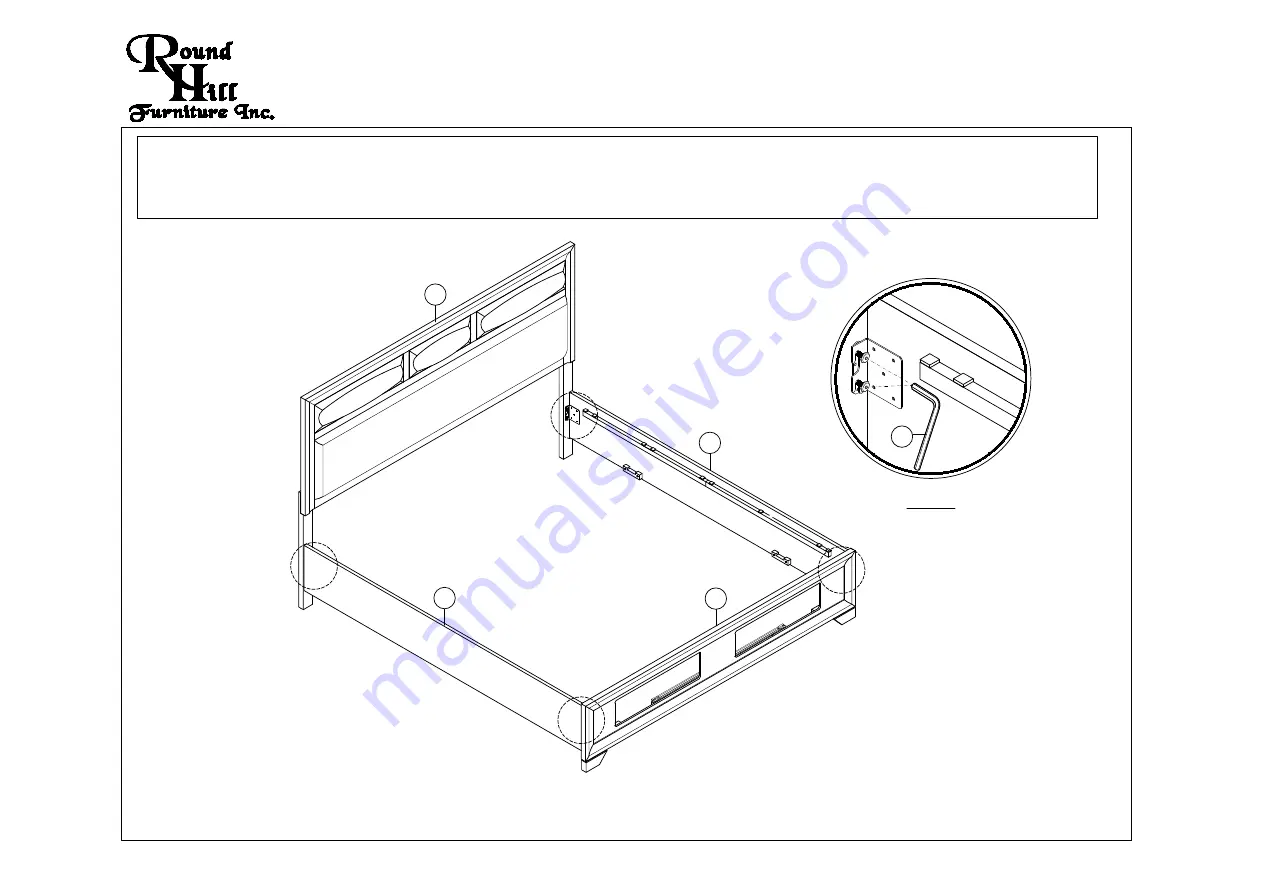 Round Hill Furniture B138K Скачать руководство пользователя страница 3