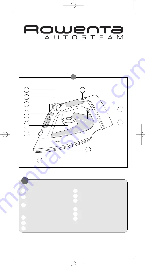 Rowenta AUTOSTEAM DZ1900CGS Скачать руководство пользователя страница 1