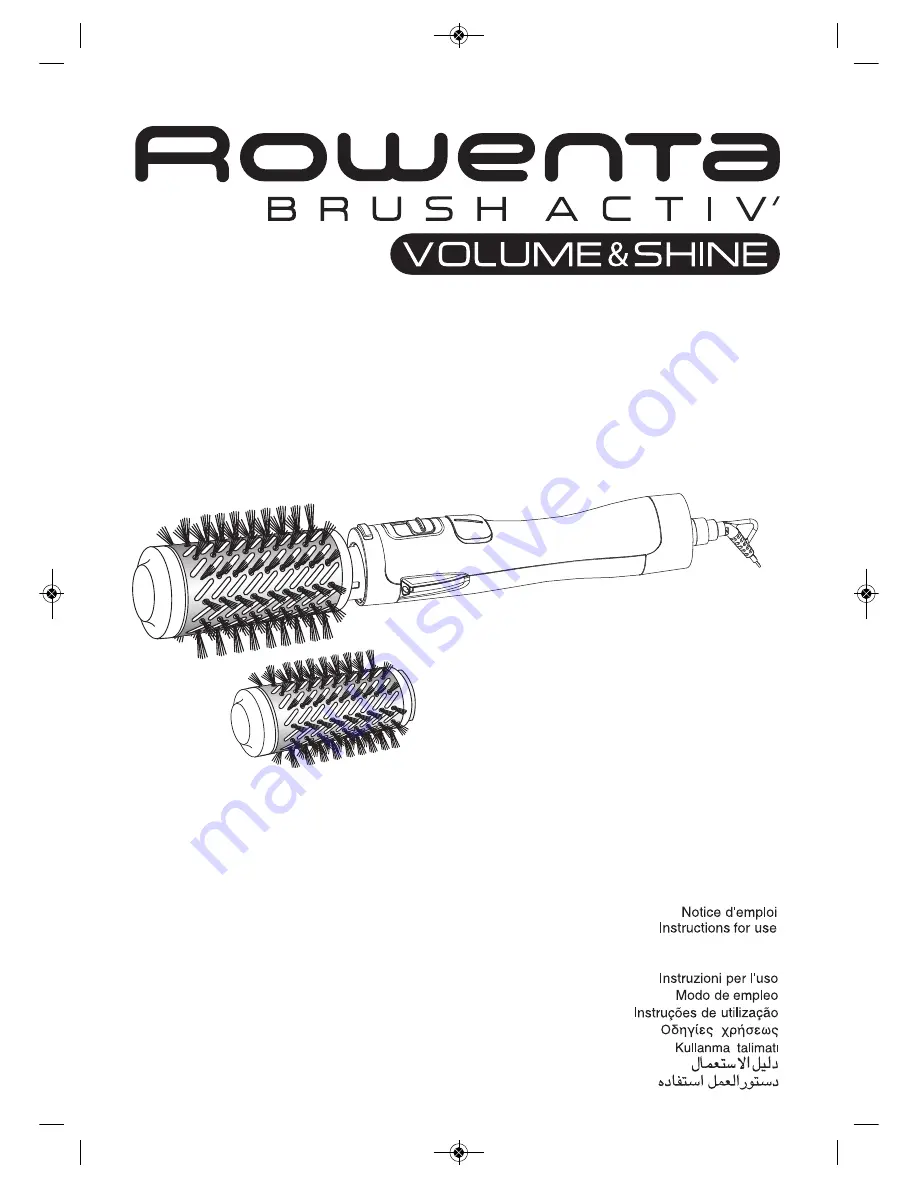 Rowenta CF9320E0 Instructions For Use Manual Download Page 1