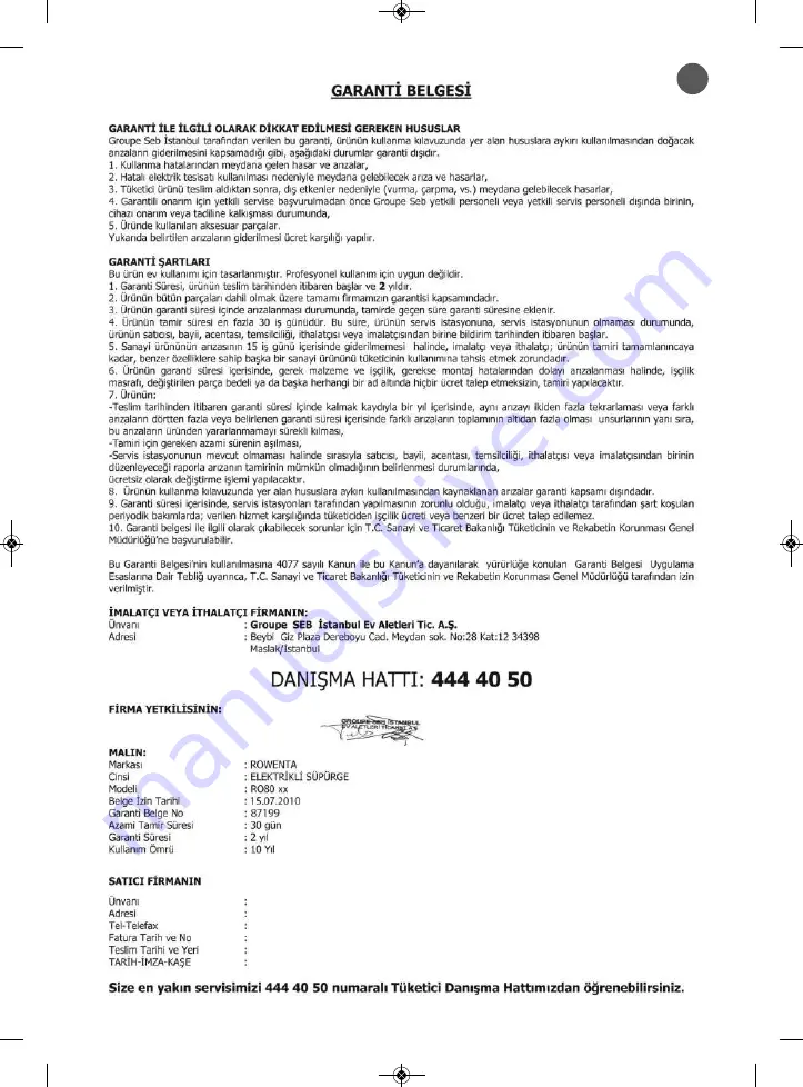 Rowenta CYCLONIC Manual Download Page 71