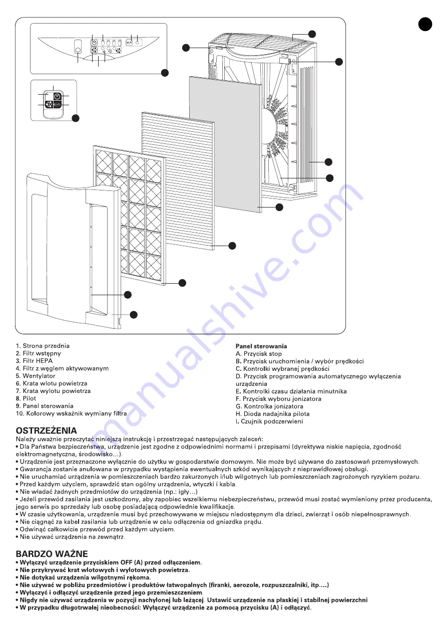 Rowenta VITALITY PURIF PU2010 Скачать руководство пользователя страница 9