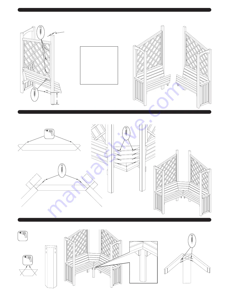 Rowlinson Garden Products Balmoral Arbour Assembly Instructions Download Page 3