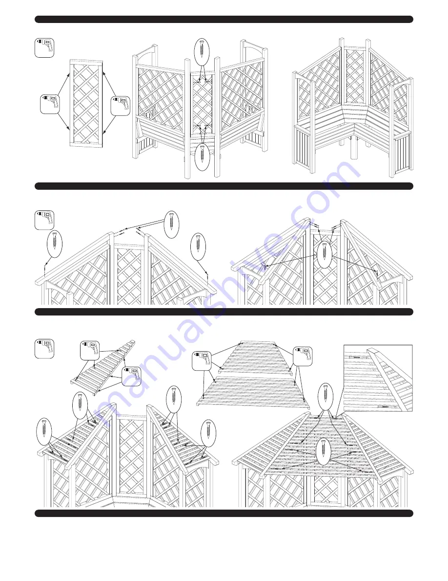 Rowlinson Garden Products Balmoral Arbour Assembly Instructions Download Page 4