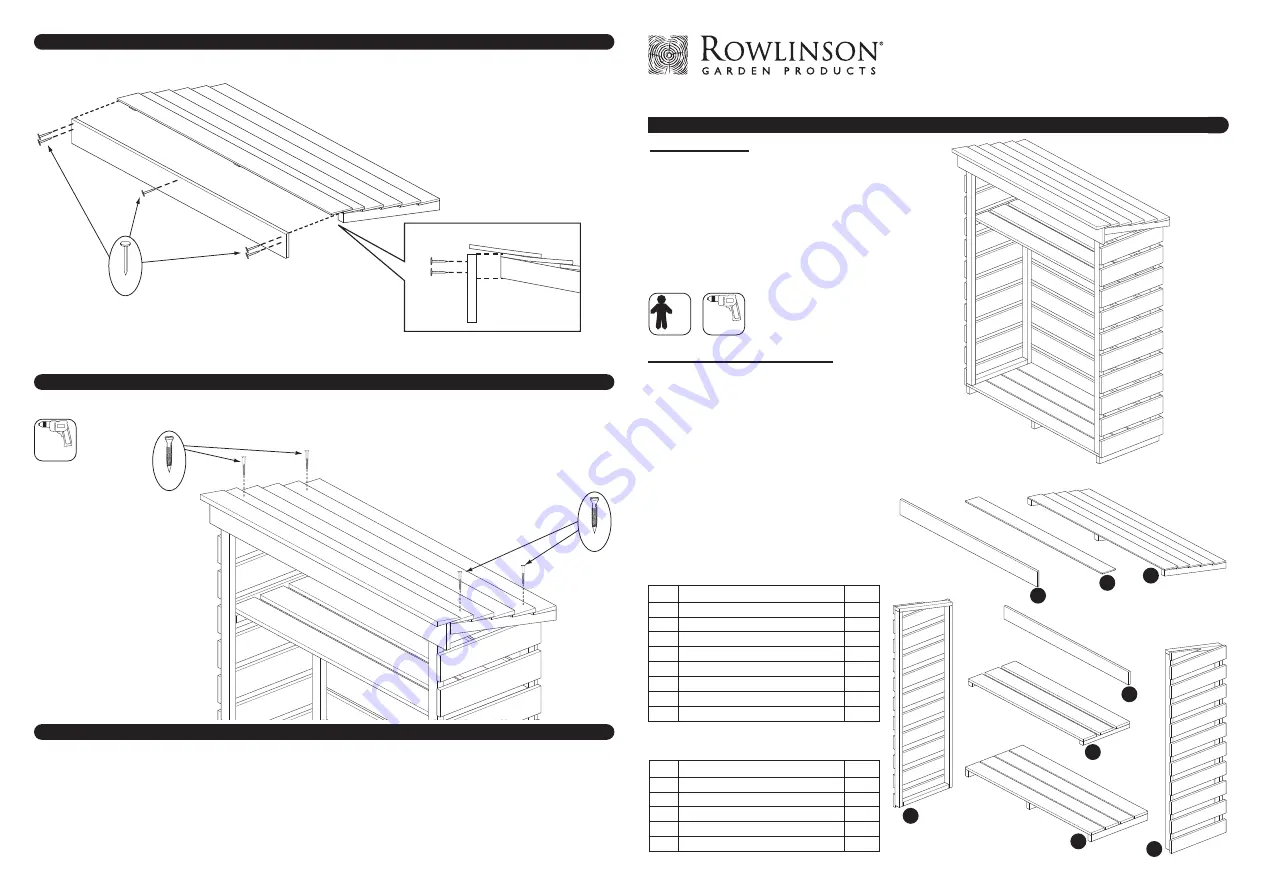 Rowlinson Garden Products LOGSML1 Assembly Instructions Download Page 1