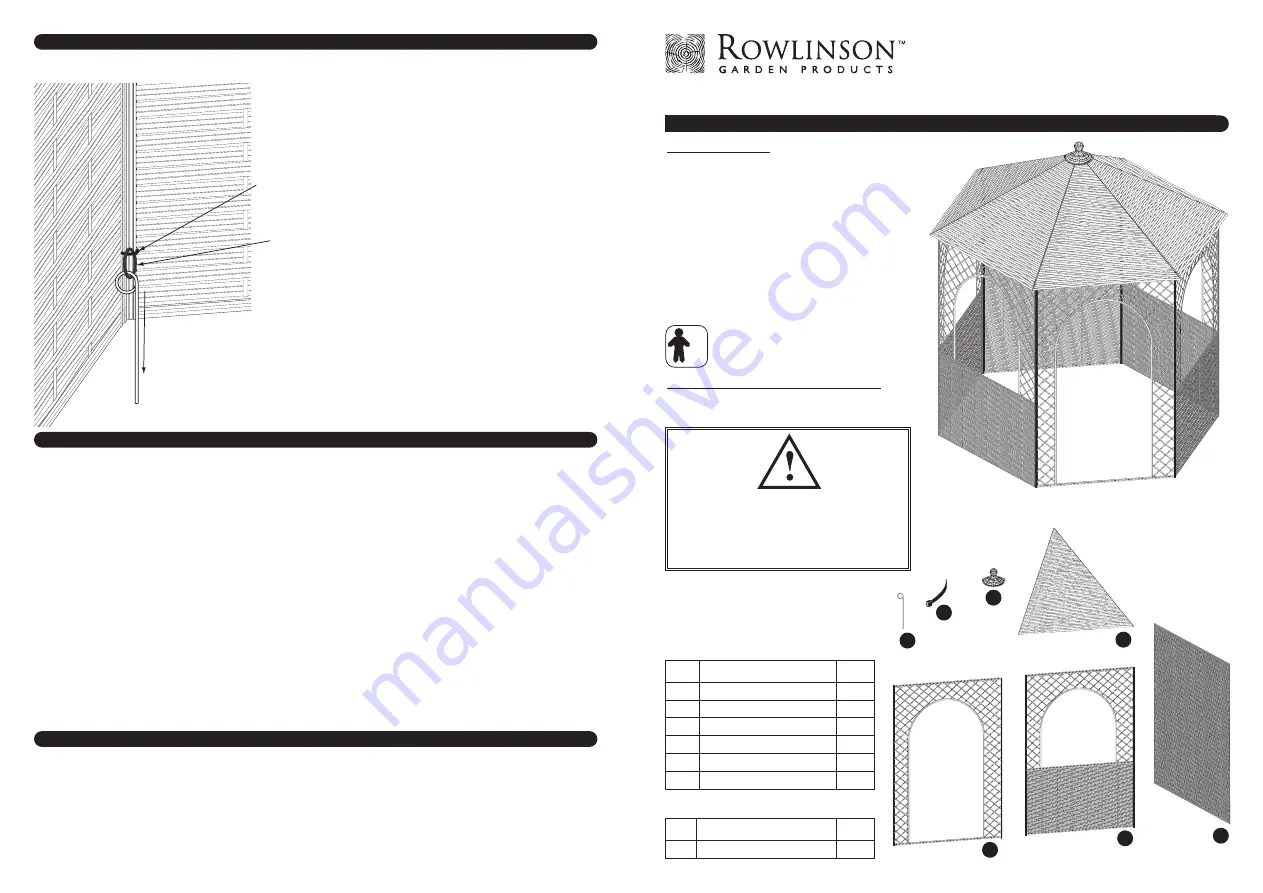 Rowlinson Garden Products Willow Gazebo Скачать руководство пользователя страница 1