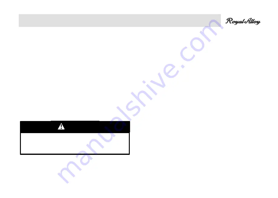 Royal Alloy GP300S Owner'S Manual Download Page 27