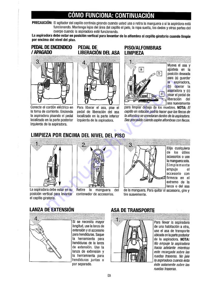 Royal Appliance COMMERCIAL Owner'S Manual Download Page 20