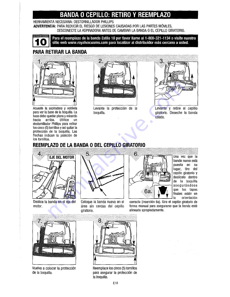 Royal Appliance COMMERCIAL Owner'S Manual Download Page 22