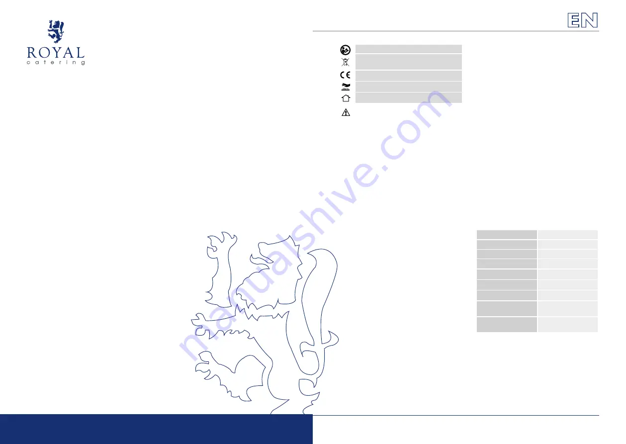 Royal Catering RCPS-1350 Скачать руководство пользователя страница 4