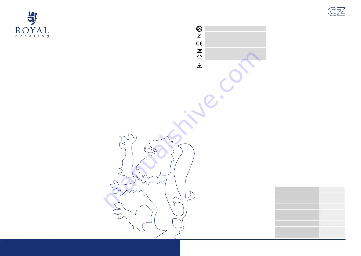 Royal Catering RCPS-1350 Скачать руководство пользователя страница 8