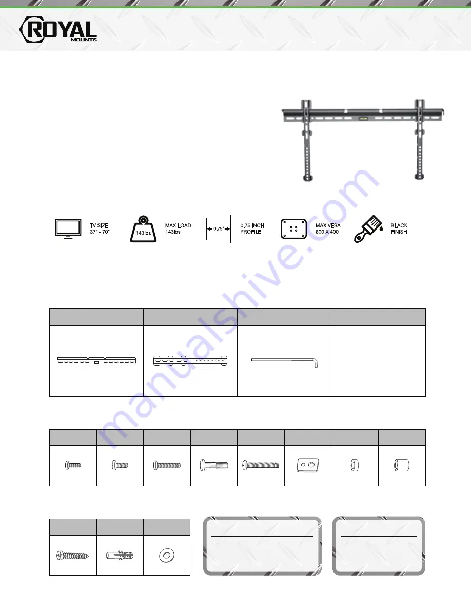 Royal Mounts ROY5602B User Manual Download Page 2