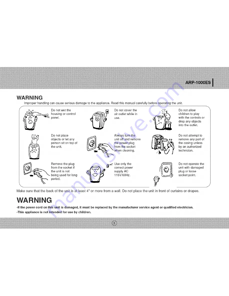 Royal Sovereign ARP-1000ES Owner'S Manual Download Page 3