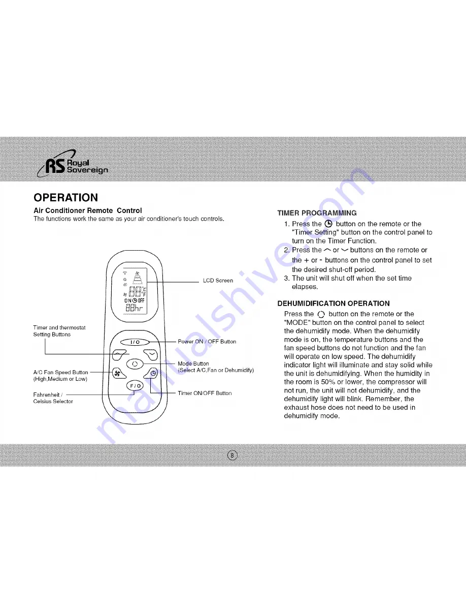 Royal Sovereign ARP-1000ES Owner'S Manual Download Page 8