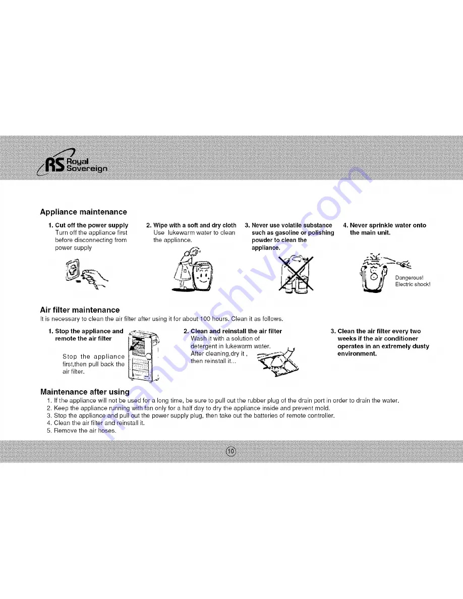 Royal Sovereign ARP-1000ES Owner'S Manual Download Page 10