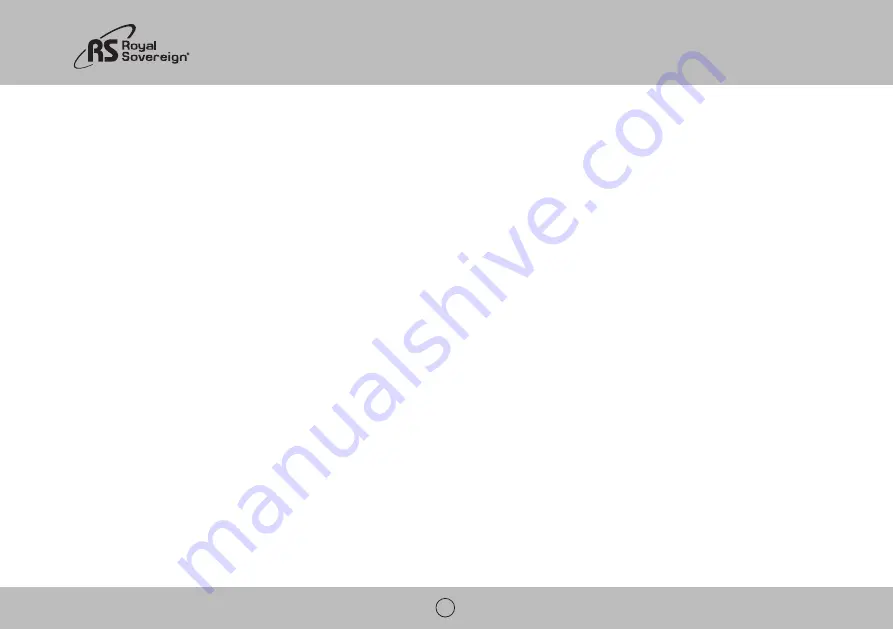 Royal Sovereign RDHC-110 Owner'S Manual Download Page 16