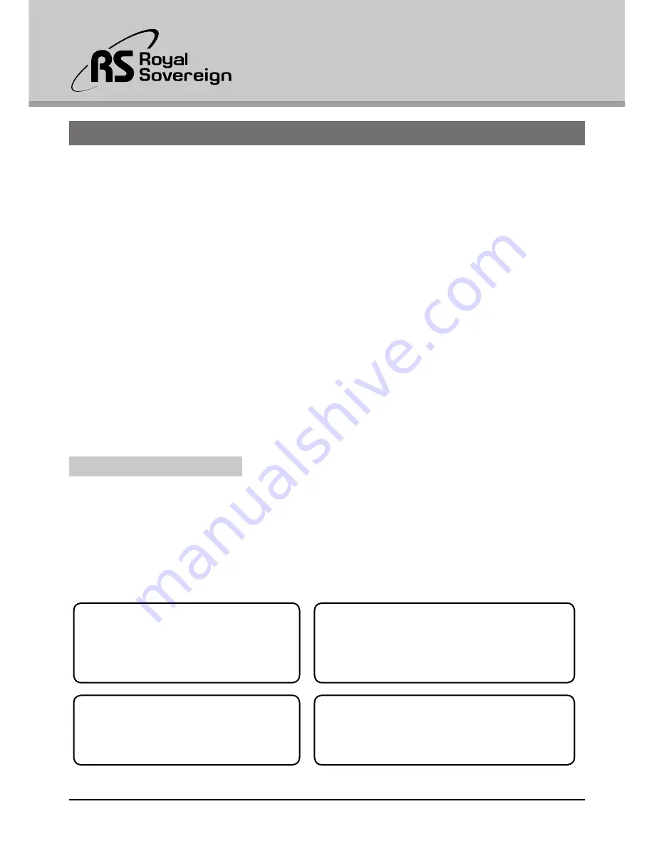 Royal Sovereign RMT Series Owner'S Manual Download Page 11